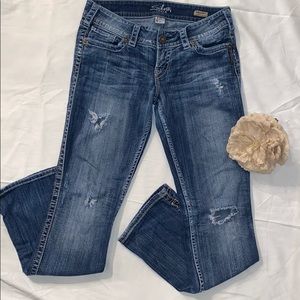 Distressed Silver Jeans